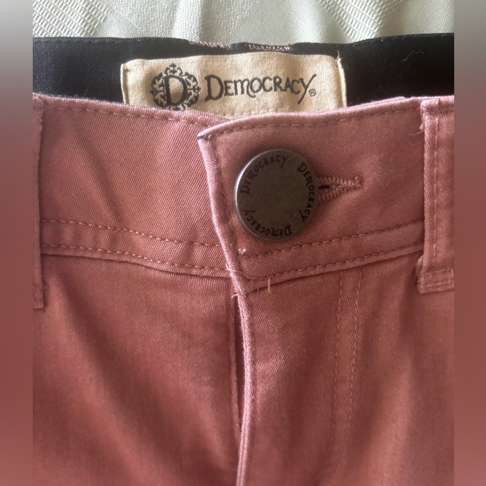 Democracy Rose Taupe Ab Solution Ankle Length Skinny Pant Size 2